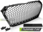 Preview: Upgrade Sportgrill / Kühlergrill für Audi A4 B9 (8W) 15-19 matt schwarz in Wabendesign